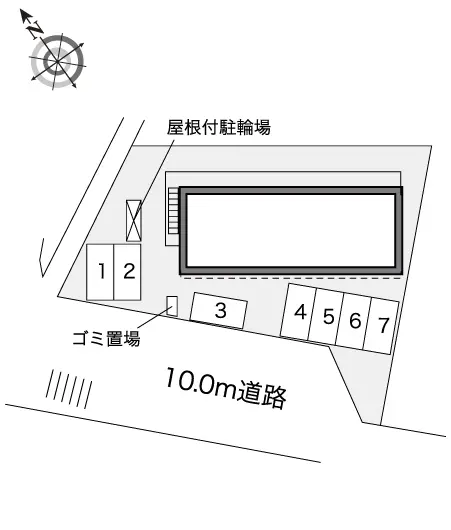 ★手数料０円★厚木市鳶尾１丁目　月極駐車場（LP）